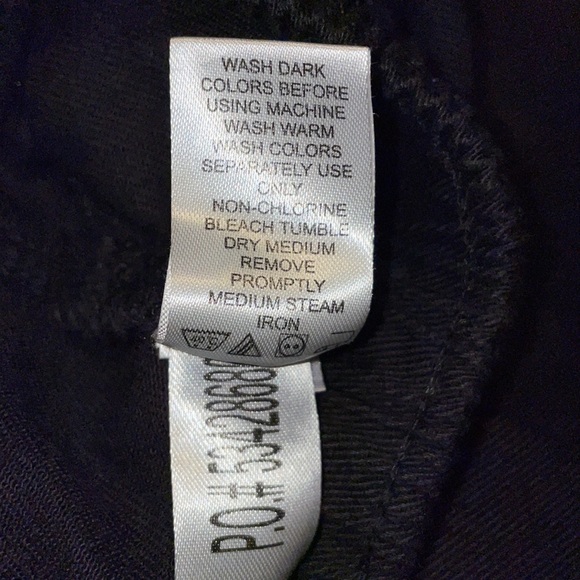 EUC Jet Black Flex-Waist Denim Pants by Woman Within, 18W (17-24” flat waist) - Picture 7 of 7